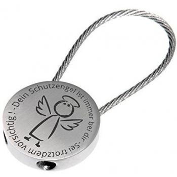 WorldLink – Rundgravur aus Edelstahl mit Drahtschlaufe