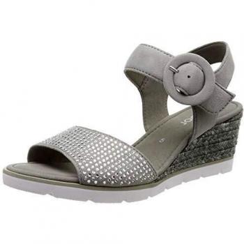 Gabor Schuhe Damen Basic Riemchensandalen, Grau (Grau 19), 38.5 EU