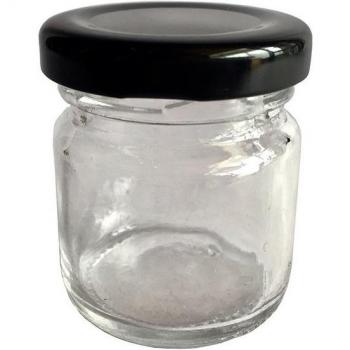 1.5oz Glass Jars with Assorted Color Lids for Honey and Jam