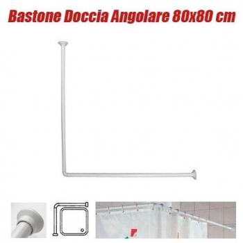 Trade Shop Telaio Tenda Doccia 80x80 – Colore Bianco