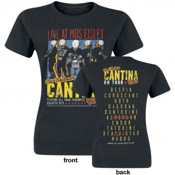 Camiseta Mujer Star Wars Banda Cantina Tour Negro XL 100% algodón