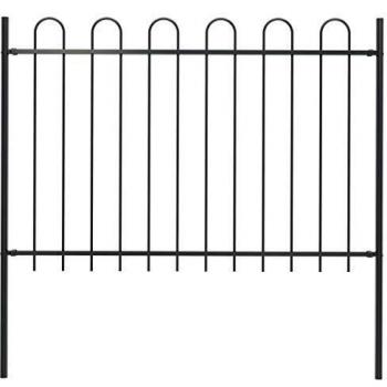 VidaXL Recinzione da Giardino in Acciaio 1,7 m Nera