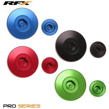 Bouchons de moteur RFX Pro noir pour Kawasaki KXF 250/450