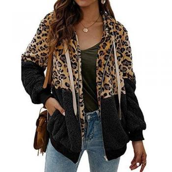 Hoodie Vello Caldo Leopard  L