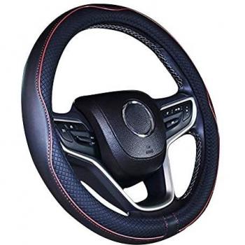 Red Wine 15 Microfiber Leather Steering Wheel Protector