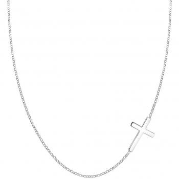 Collier Argent Massif 925 Plaqué Or Croix