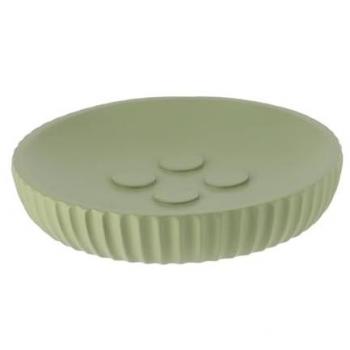 Kaki Mat Porte‑Savon Résine Striée Tendances