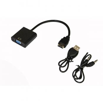 Trasduttore HDMI maschile a VGA femmina con audio integrato e alimentazione USB