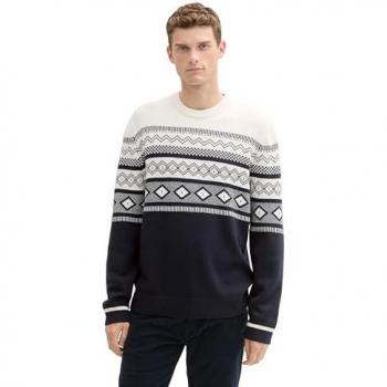 TOM TAILOR Strickpullover mit fair isle Muster