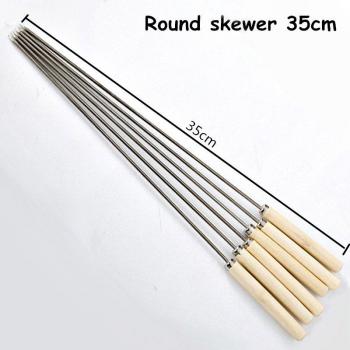 Juego de Brochetas Madera y Carbón 6 piezas