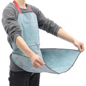 Tablier de protection en cuir de vache