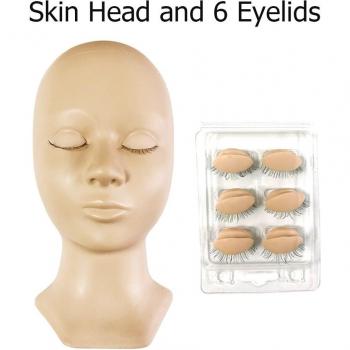 Makeup Model Mannequin Head for Eyelash Extension Training