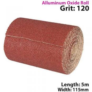 5m Long Life Aluminium Oxide Sandpaper Roll 120 Grit
