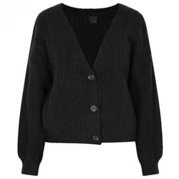 Dreimaster Damen Cardigan Schwarz M/L