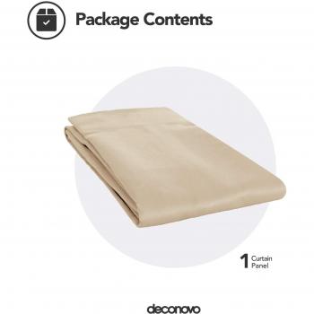 Deconovo Thermal Insulated Blackout Curtain 52x 72 Beige 1 PANEL