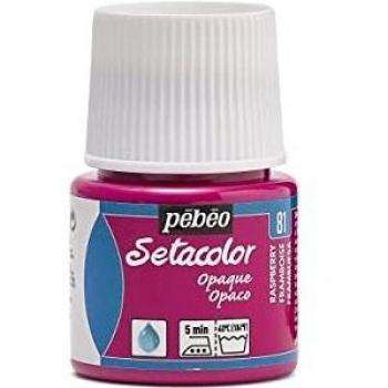 Pot de peinture pour tissu Setacolor opaque framboise 45 ml