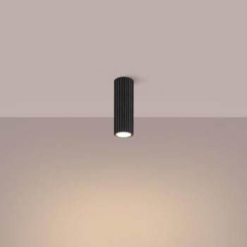 Aluminium‑Finish Carbon Ceiling Light, 20 cm, Black