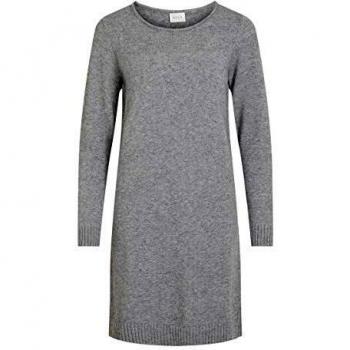 Abito a maniche lunghe Ril Knit di medio grigio melange – M