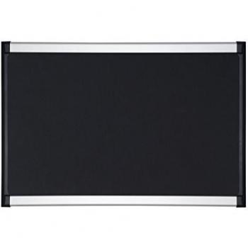 Tableau d'affichage en mousse Bi-Office 120x90 cm noir cadre en aluminium