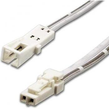 SYS-MiniAMP 50cm Verlängerung male-female, 2-polig, weiß, max. 3A