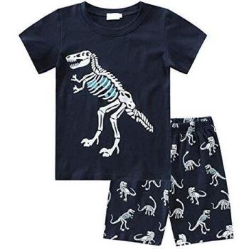 Pijama de Dos Piezas para Niños con Diseño de Tren