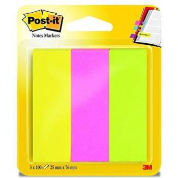 Post-it Note Markers Yellow Pink Green 100 each Pack of 3
