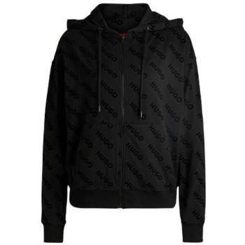 Hugo Flokki – Schwarze Kapuzensweatjacke