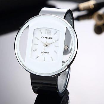 Neutral Silver Bangle Watch for Ladies