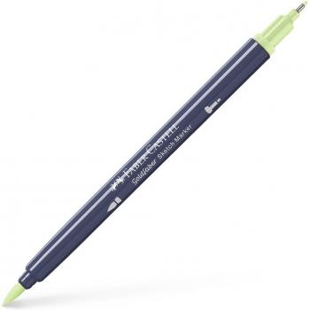 Marcador sketch Faber-Castell doble punta verde tierra claro