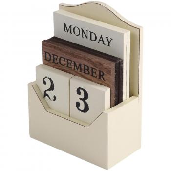 Calendario Ambiental de Madera para Oficina