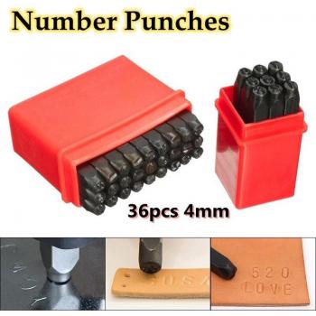 Craft Punch Collection – 36×4 mm Letters & Numbers for Wood/Leather