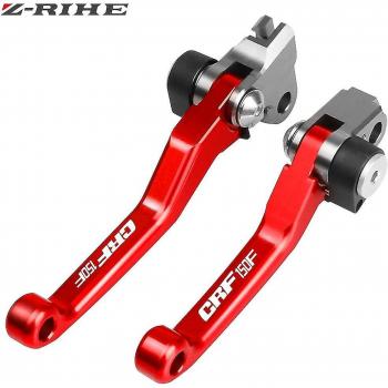 Cnc Moto Billette Pliable Pivot Embrayage Levier de Frein Poignée Honda CRF 2007-18
