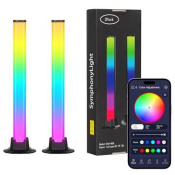 Barre de Lumière LED RGB Intelligente, Lot de 2