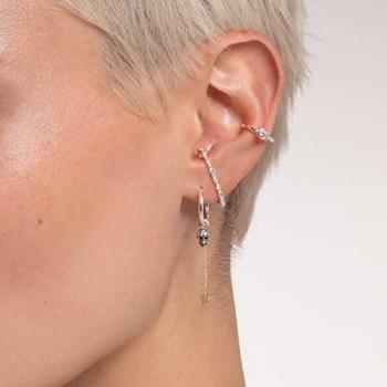 THOMAS SABO Single-Creole »mit Totenkopf Anhänger, CR706-643-14«