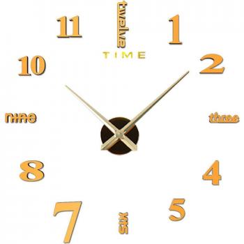 Large 3D Acrylic Wall Clock with Frameless Design for Living Room