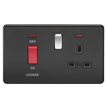 Knightsbridge 45A Double Pole Switch and 13A Socket