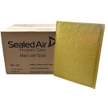 Mail Lite G/4 Gold Padded Bubble Bags 240mm x 330mm (Pack of 50)