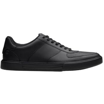 Clarks Romsey Tie Black Leather Trainer Shoes – Size 11 Standard Fit