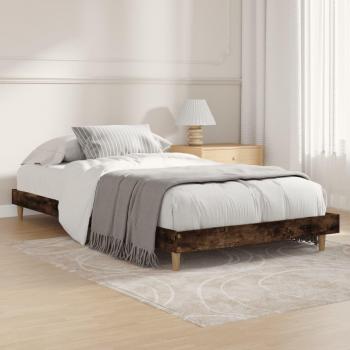 Estructura cama 90x200 cm roble ahumado sin colchón