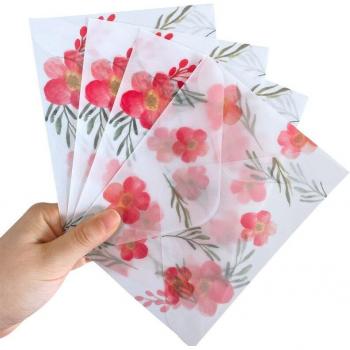 Four Seasons Sulfuric Acid Paper Envelopes Set of 8 Oil Painting Postcards