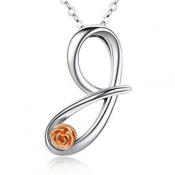 Collier Personnalisé J Cursif pour Femmes et Hommes