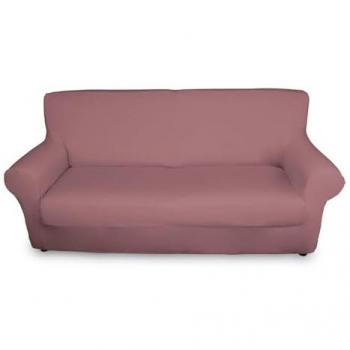 Copridivano Elasticizzato Tinta Unita 2 Posti Rosa Antico