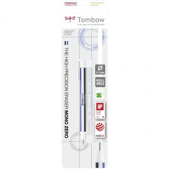 Tombow Mono Zero Eraser Pen + 2 Refills, 2.3 mm Round Tip