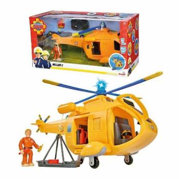Elicottero Wallaby II di Sam il Pompiere con luci e suoni + figurina Tom, 34 cm