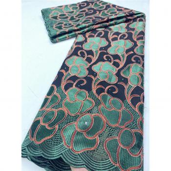 Swiss Voile Lace with Stones
