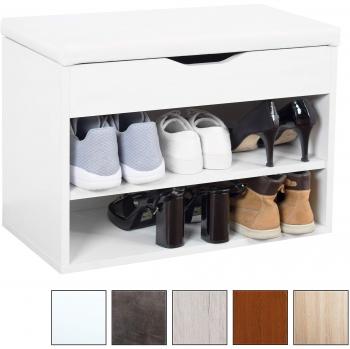 RICOO Schuhregal WM032-W-W mit Sitzbank