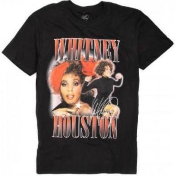 Whitney Houston Unisex Adult Retro 90s Tee XL White