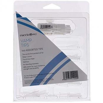 Cuccio Premium 100 Vamp Tips Set with Instant Nail Glue (3g)