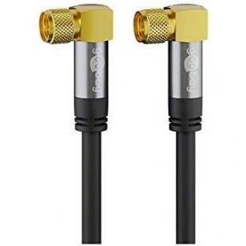 Goobay Cavo Antenna SAT 135 dB, 4 Strati di Schermatura, 2m