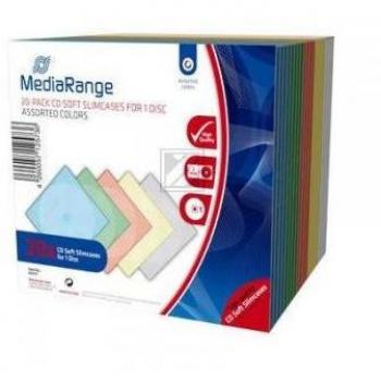 MediaRange Colour Slim CD Cases for 1 CD, 20-pack, 5 colours